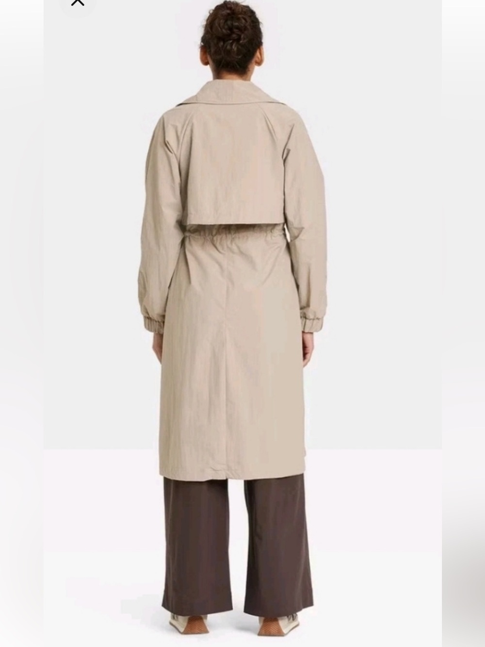 All In Motion Women’s Lightweight Beige Trench w/ Drawstring Waist Size XXL NWT - Picture 3 of 15